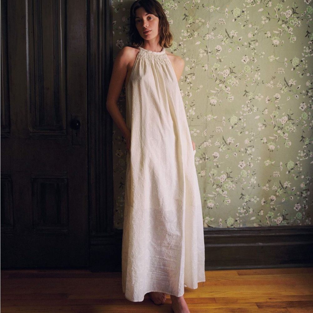 NWT Christy Dawn - The Chantelle Dress in Sunflower Jacquard.